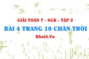 Bài 4 trang 10 Toán 7 Chân trời sáng tạo Tập 2